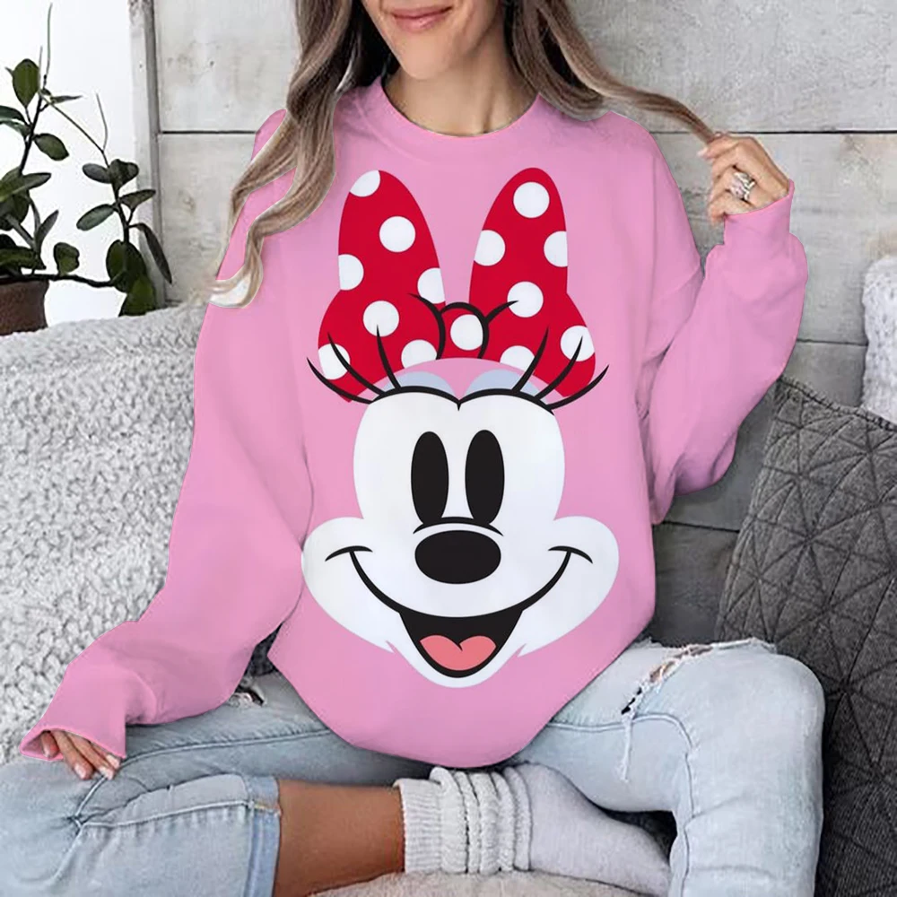Повседневные свободные толстовки с длинными рукавами и принтом граффити Микки