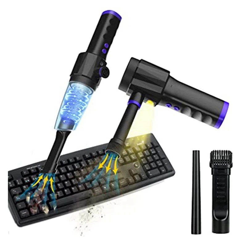 

Cordless Air Duster, 35000 RPM Electric Air Kit With LED Light, For Computer Keyboard Cleaning, Compressed Air Duster