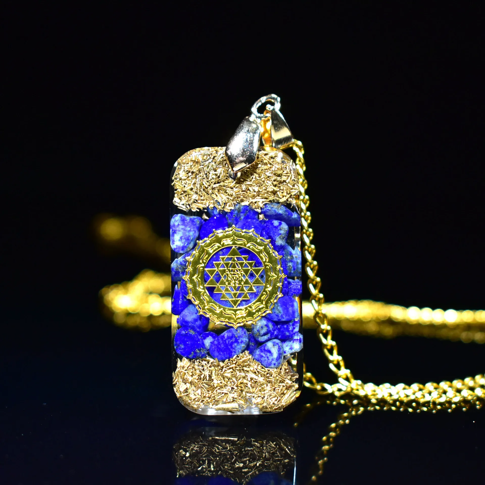 

Orgonite Pendant Necklace Energy Generator Emf Protection Healing Crystal Sacred Geometry Chakra Necklaces Meditation Jewellry