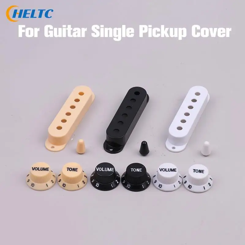 

1 Set Guitar Parts Set Switch Tip Single Coil Pickup Cover 1 Volume 2 Tone Knobs Pickup Cover 2T1V Knob Switch Cap