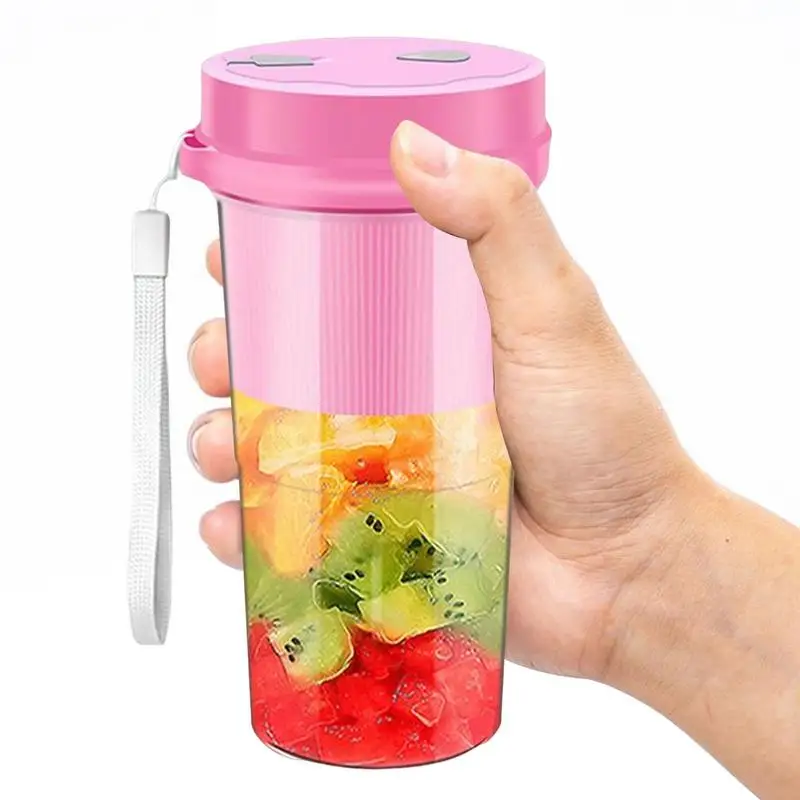 Portable Juice Blender Bottles Mini USB Rechargeable Blender for Shakes Smoothies Blender with 6 Blades Kitchen Handheld Blender