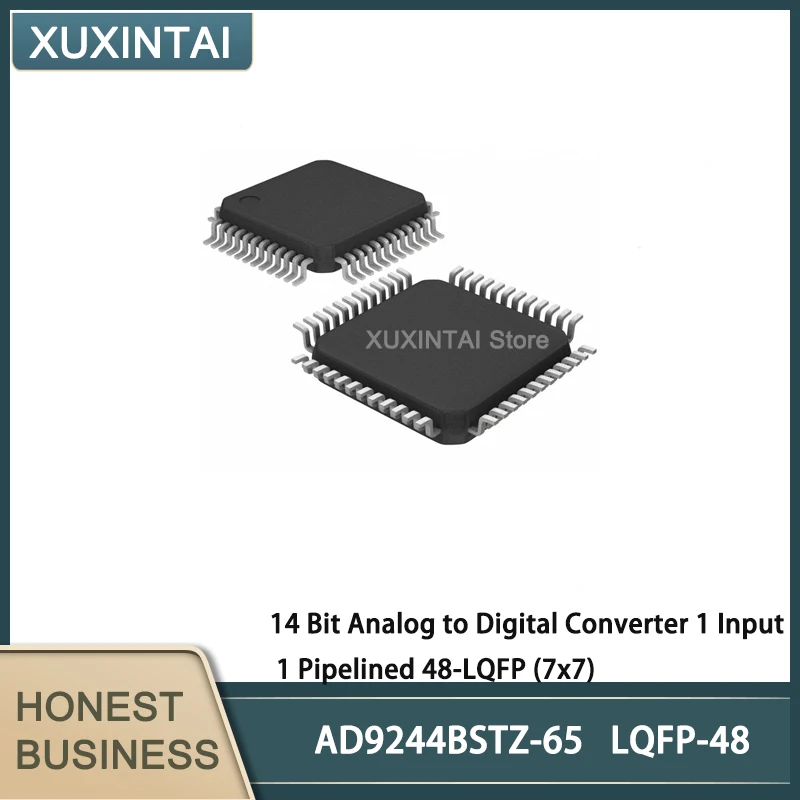 

5Pcs/lot AD9244BSTZ-65 AD9244BSTZ 14 Bit Analog to Digital Converter 1 Input 1 Pipelined 48-LQFP (7x7)