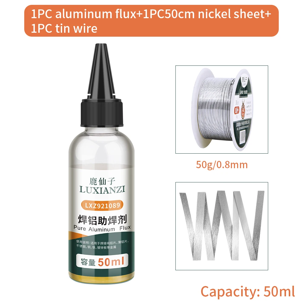

LUXIANZI 10 мл 50 мл жидкий флюс сварочный припой набор для пайки медью/нержавеющей стали/железа прочные жидкие папки для воды