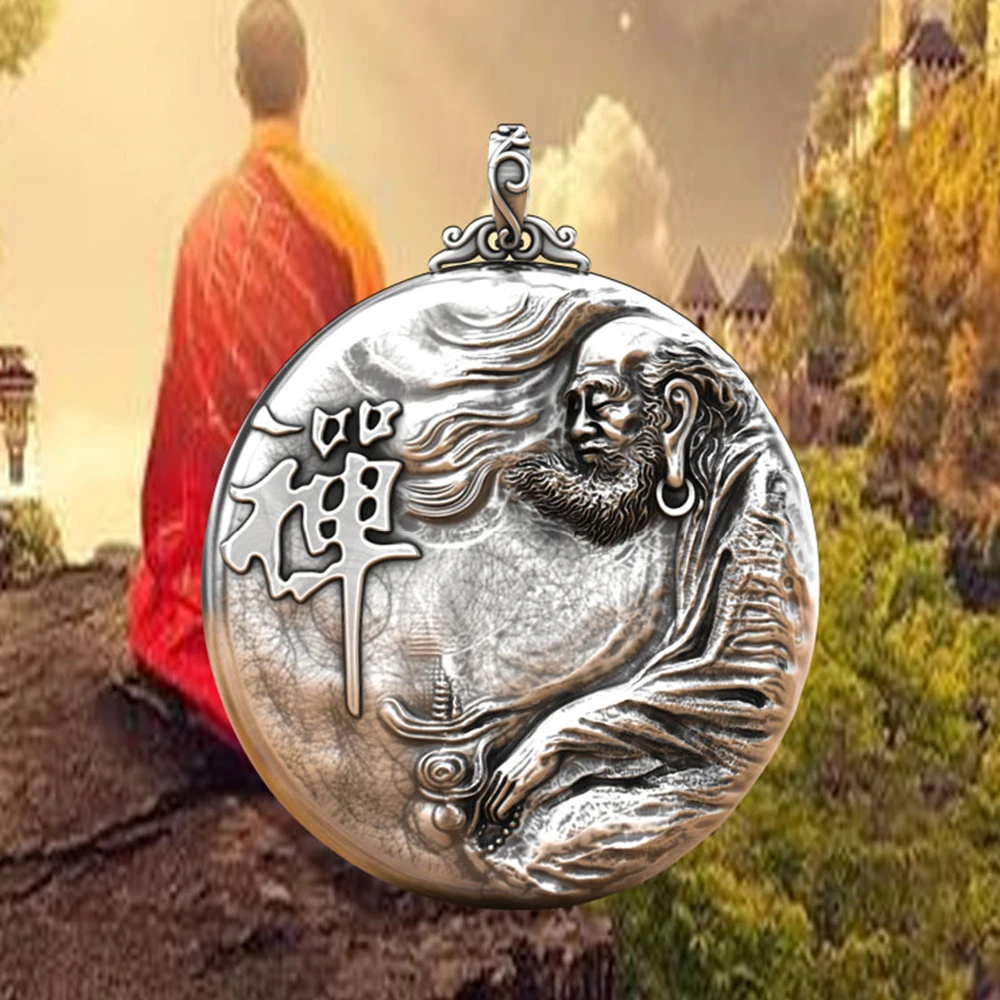 

Ожерелье дзэн с подвеской в стиле ретро Бодхидхарма, для мужчин и женщин