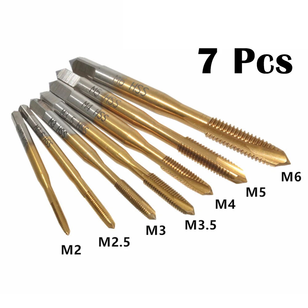 

7 шт./комплект, метчики для установки M2/M2.5/M3/M3.5/M4/M5/M6