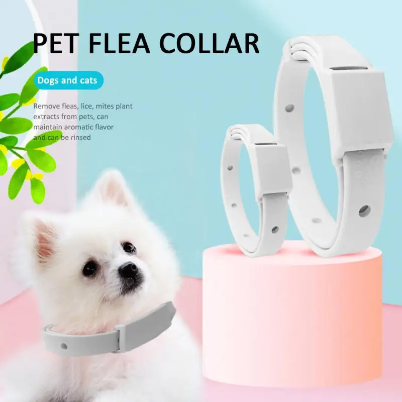 

Dog Cat Collar Flea Tick Prevention Adjustable Pet Collar Pest Control Extendable Protect Rubber Flea Killer Collar Pet Supplies