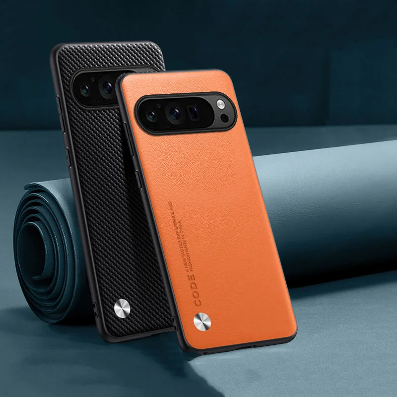 Роскошный оригинальный мягкий кожаный чехол для Google Pixel 9 Pro противоударный