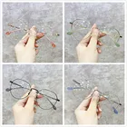 Популярные металлические очки в стиле ретро с защитой от сисветильник и фильтром, женские и мужские компьютерные очки, прозрачные очки, очки для чтения