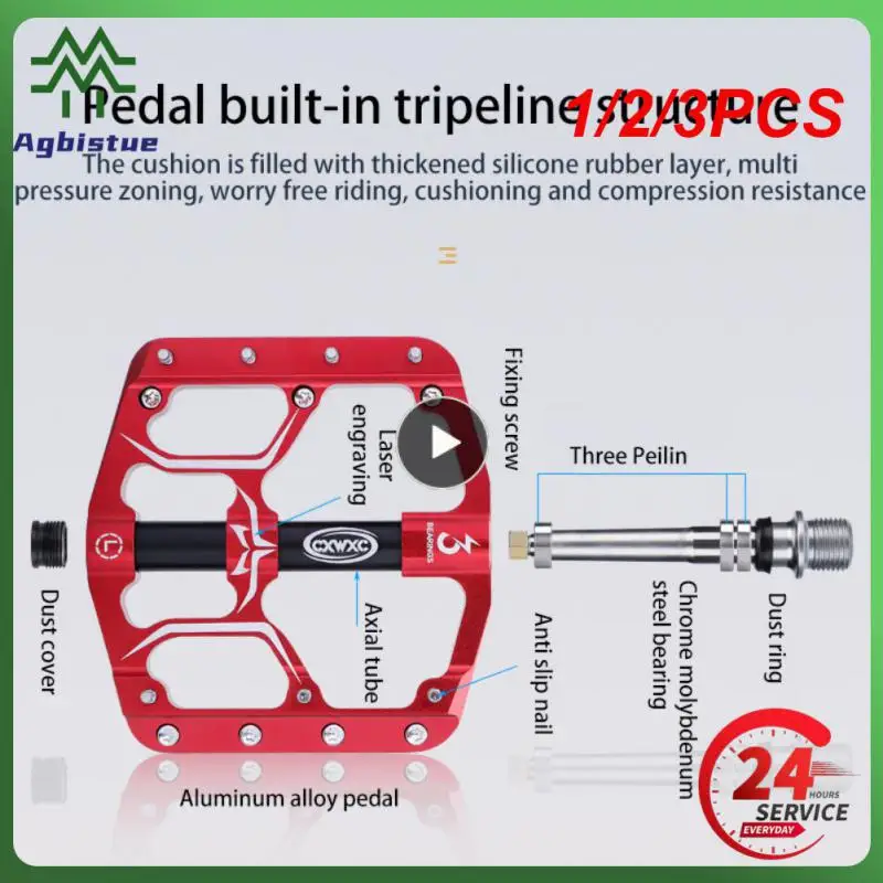 

1/2/3 шт., велосипедные педали с 3 герметичными подшипниками