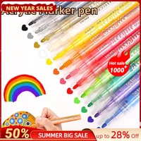 acrylic pen marker pens colorful notepad 18 color diy childrens water based handmake pen students drawing pen wholesale price
