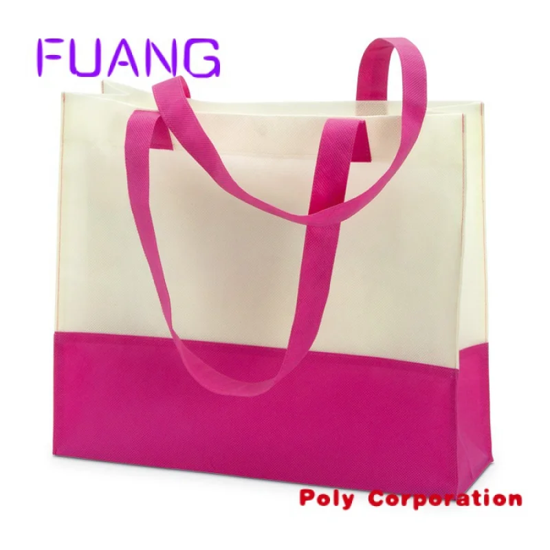 Wholesale Customized Logo Designer Strong Handles Nonwoven Eco Shopping Grocery Bag Reusable