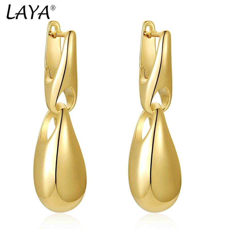 

Drop Long Earrings For Women Girl Cool Simple Copper Luxury Vintage Elegant Glossy Piercing Ear Fashion Jewelry 2023 Trend