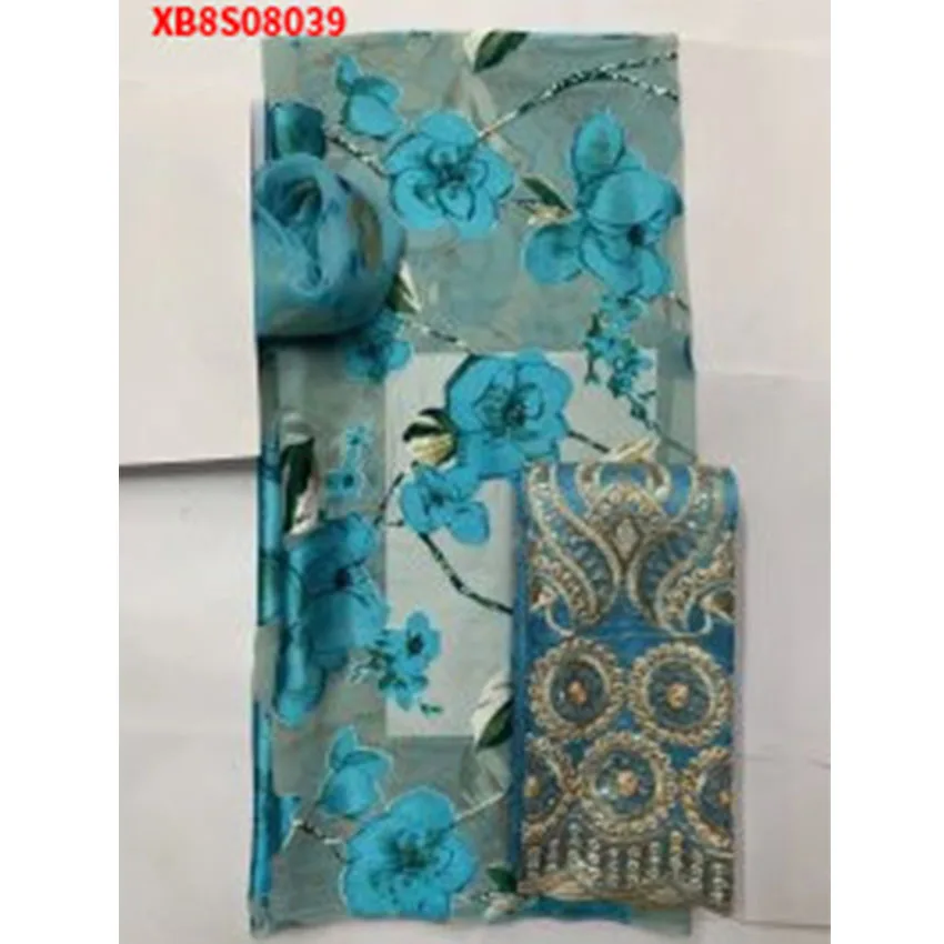 2022 Африканский по низкой цене хлопок Анкара Джордж Комплект из трех предметов