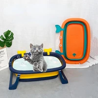 Foldable Pet Bath Tub Cat Teddy French Fighting Dog Large Pet Bathtub Shower Dog Supplies Banheira Bathroom Products 60