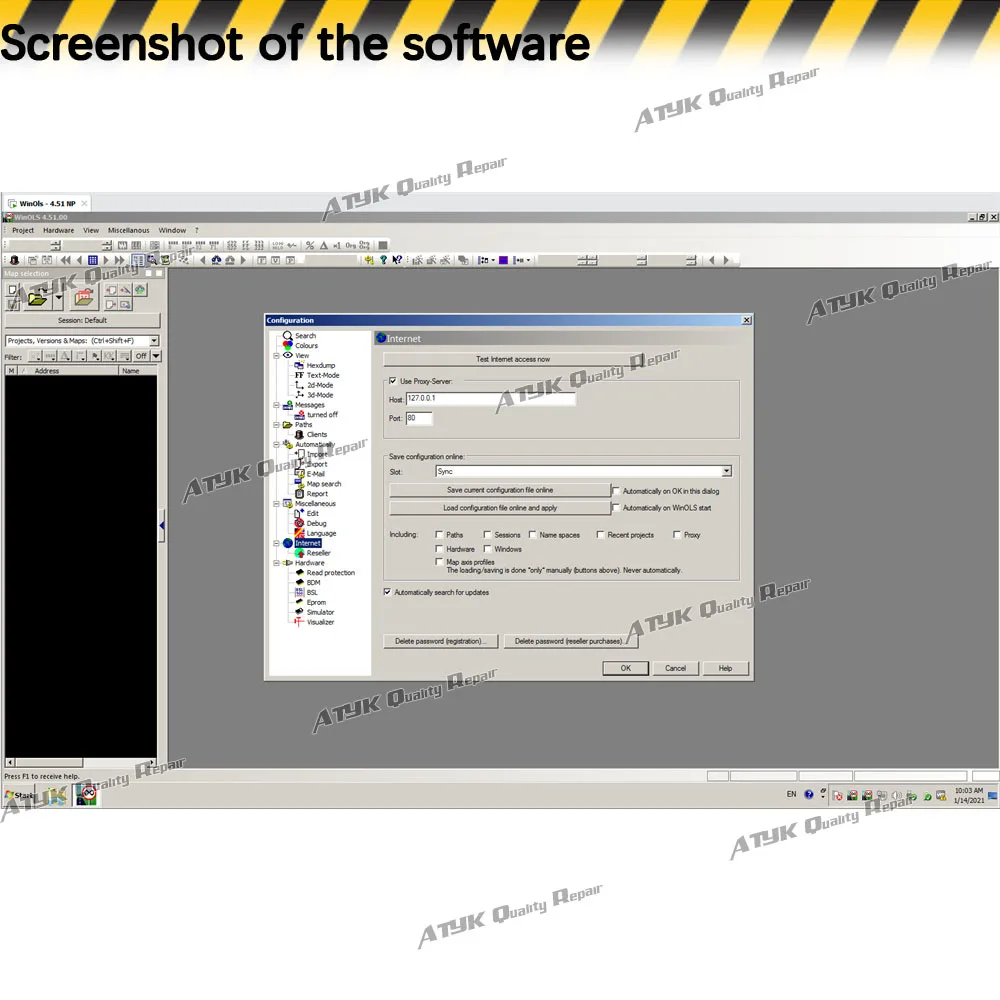 Диагностическое программное обеспечение WinOLS 4.51 VM с Plugins Vmwar ECU Winols Считыватель