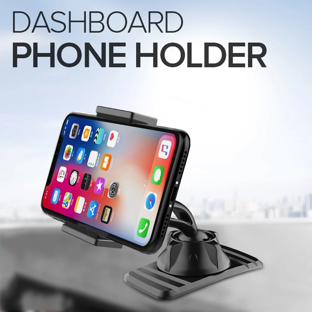 

Fimilef Cell Phone Holder for Car Dashboard 360 Rotate Strong Sticky Gel Premium Dashboard Phone Mount Cradle for Iphone 11