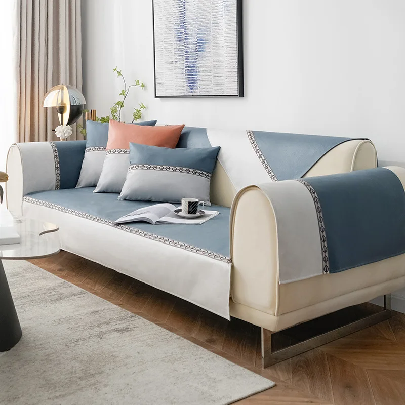 Водонепроницаемые чехлы для дивана Нескользящие кожаные на сиденье однотонные