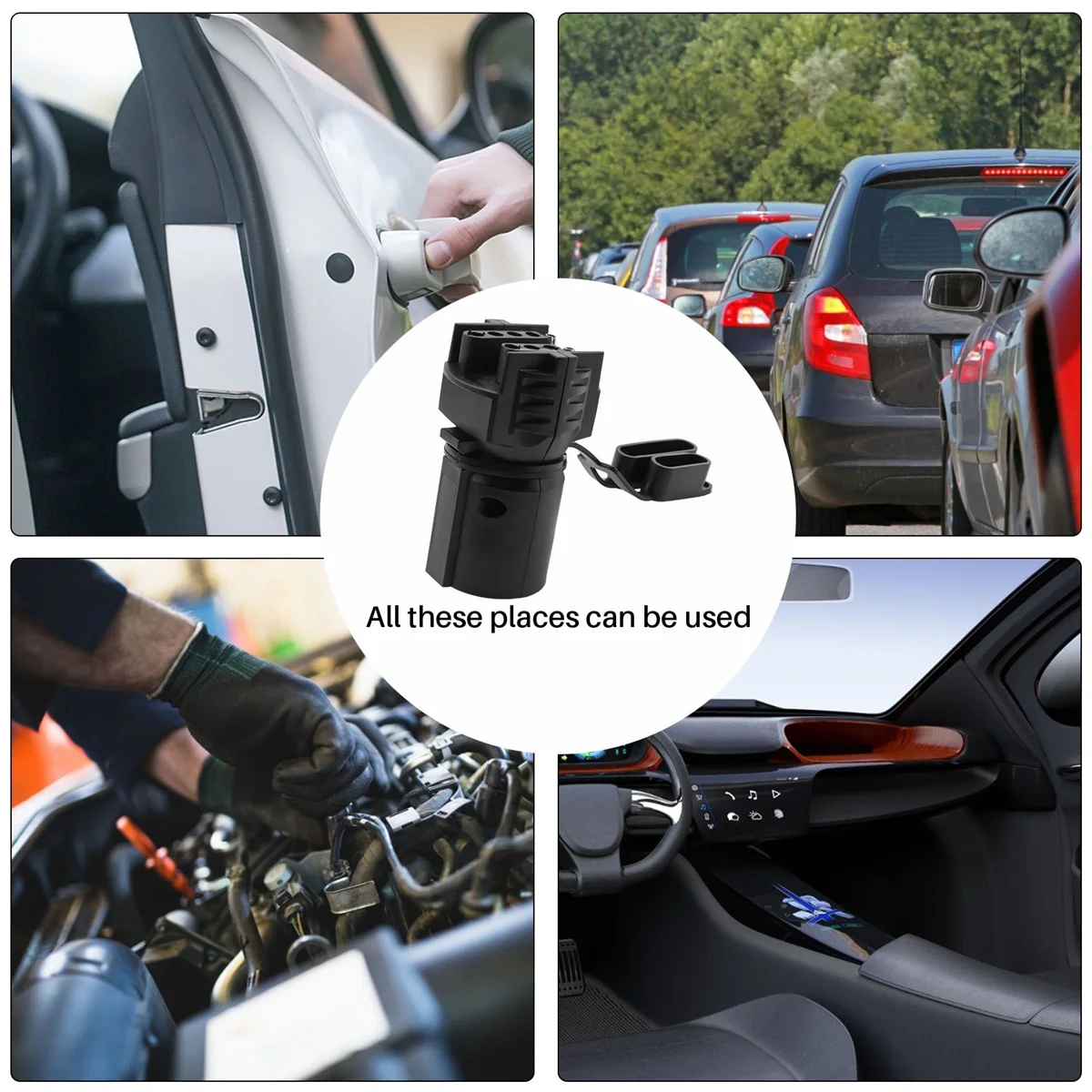 

Trailer Light Adapter 7-Pin Round to 4-Pin 5-Pin Flat Trailer Plug Trailer Power Connector for RV Boat Camping Travel