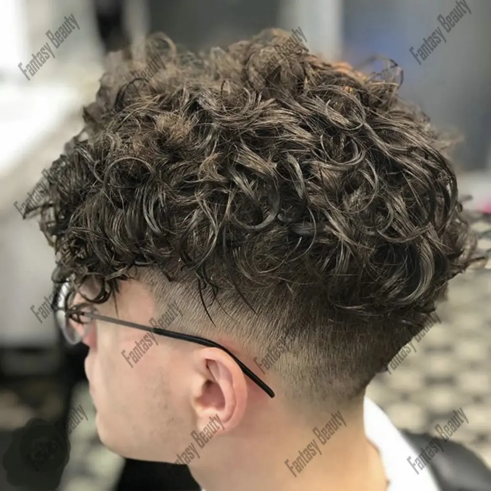 Парик мужской из искусственной кожи 22 мм 100% дюймов