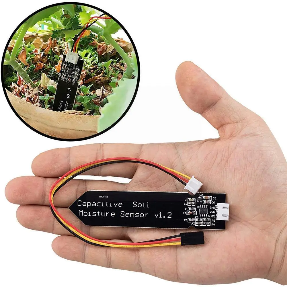 

1pc Capacitive Soil Moisture Sensor Module Corrosion Voltage Wide Sensor Moisture Wire Resistant V1.2 Analog Soil Capacitiv N0d6