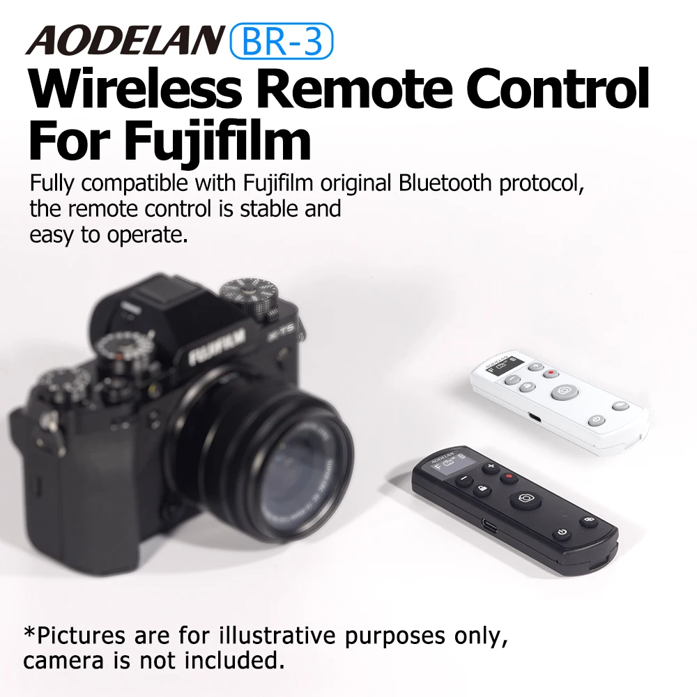 Фото AODELAN беспроводной Bluetooth пульт дистанционного управления для Fujifilm Fuji X-M5 XT50 X100VI X-S20 X-T5 X-T4 X-T3 X-T30II X-T30 X-S10 X-H2S X-H2 №1