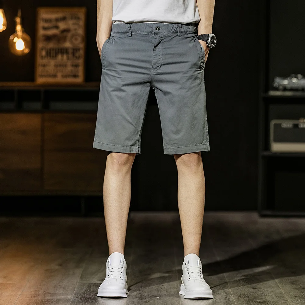 

Шорты Elmsk мужские универсальные, модные городские хлопковые свободные прямые укороченные брюки, Молодежные уличные спортивные штаны для отдыха средней длины, летние