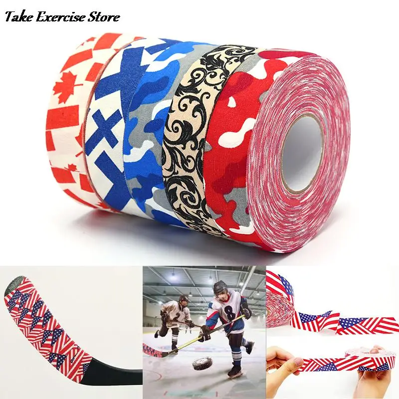 

1Roll Hockey Stick Tape Multipurpose Colorful Sport Safety Cotton Cloth Enhances Ice field Hockey badminton Golf Tape 2.5cm*25m