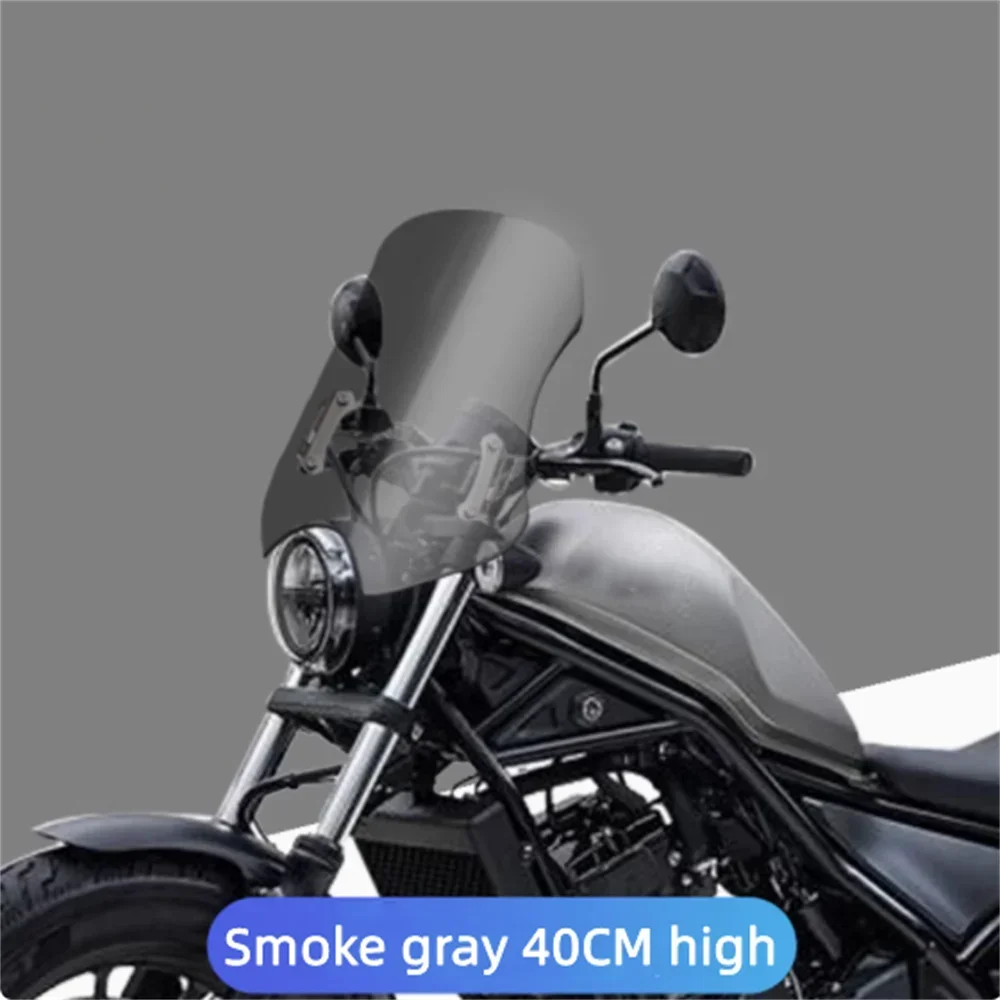 

Для Honda CM300 CM500 модифицированное лобовое стекло на груди, дождевик, зеркало + универсальный кронштейн из нержавеющей стали 304