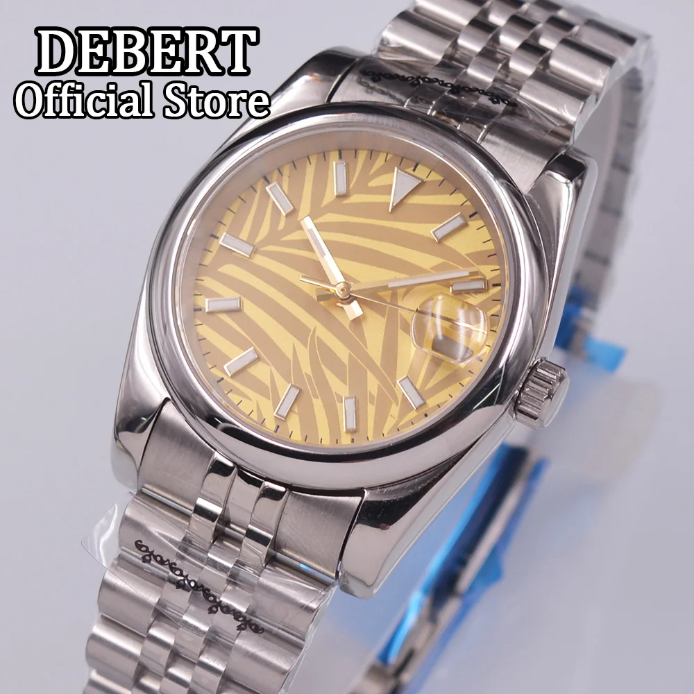 

Мужские автоматические часы в стиле кэжуал DEBERT NH35A, 36 мм/40 мм, часы в стерильном корпусе из нержавеющей стали