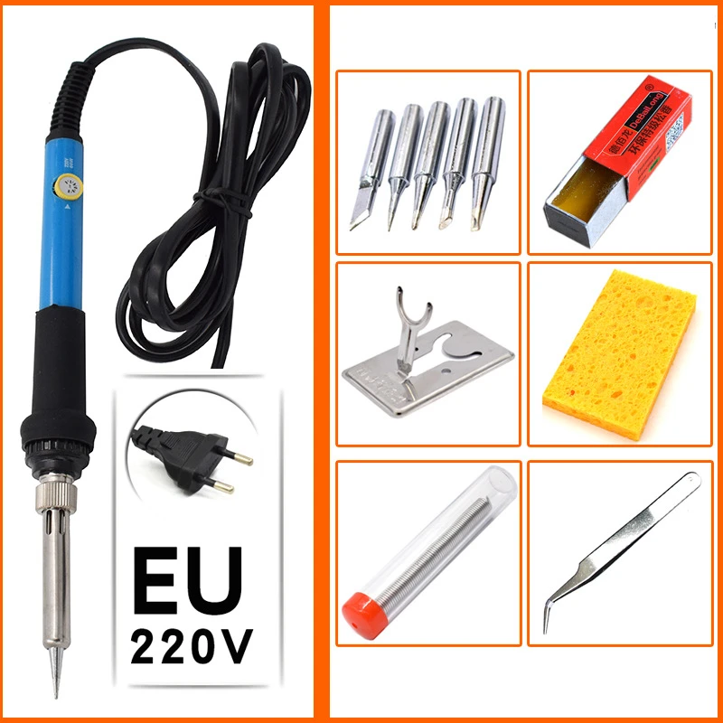

New 110V 220V 60W Us/eu/uk Plug Electric Soldering Iron 908 Adjustable Temperature Solder Iron with Quality Soldering Iron Stand
