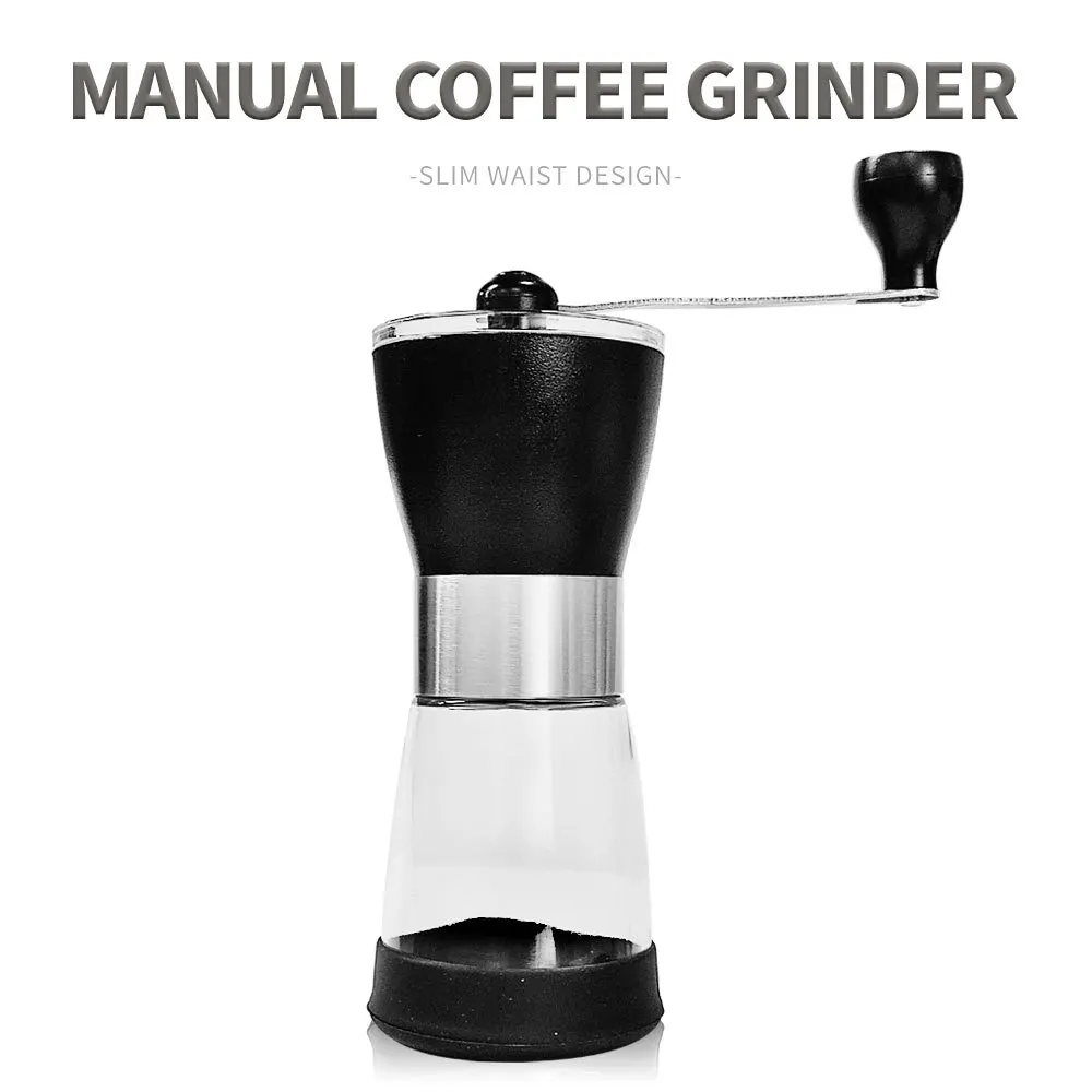 

Coffee Bean Grinder Handmade Coffee Grinders Mini Grinder Stainless Steel Glass Hand-cranked Coffee Grinder Coffee Tool