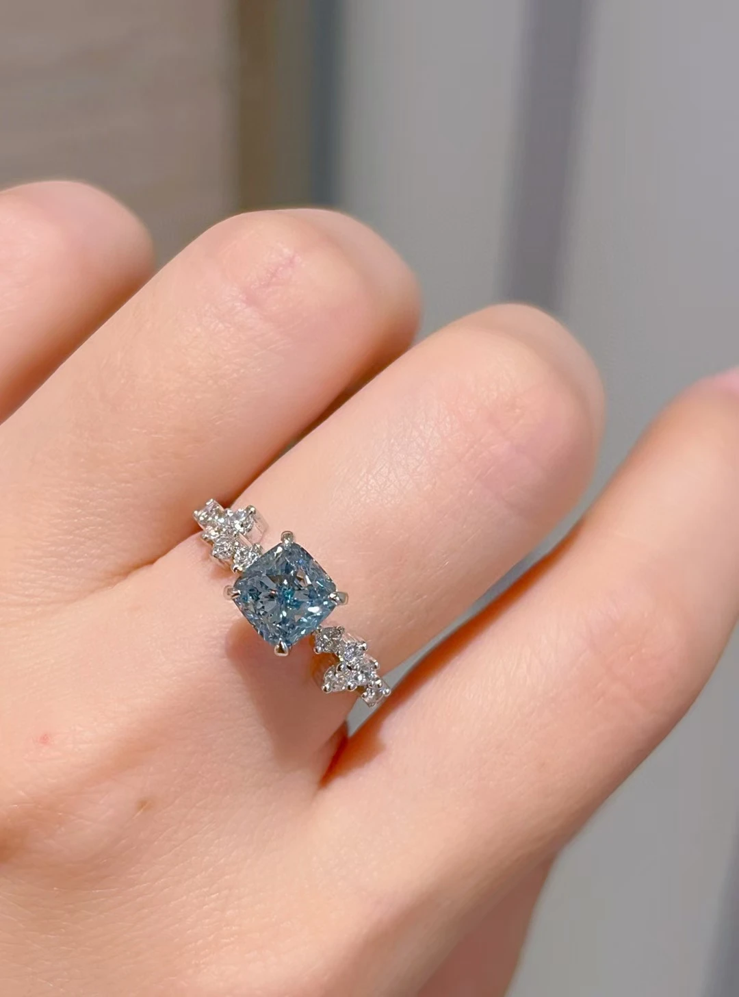 18-каратное настоящее золото Lab Grow Diamond, зеленая подушка с бриллиантами, 1,5 карата, обручальное кольцо IGI PT950, платиновое кольцо на заказ, подарок на День святого Валентина (art.: 3920ccd366be3) - 3920ccd366be3