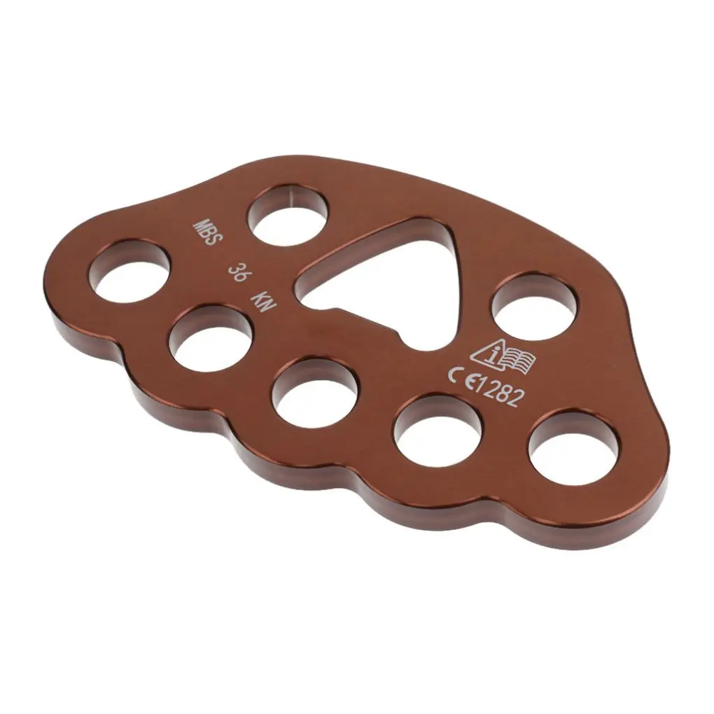 

Rock Climbing Rigging Plate 8 Holes Rope 36KN Force Divide Portable Equipment Multi-Point Hardware Adults Safety Gear