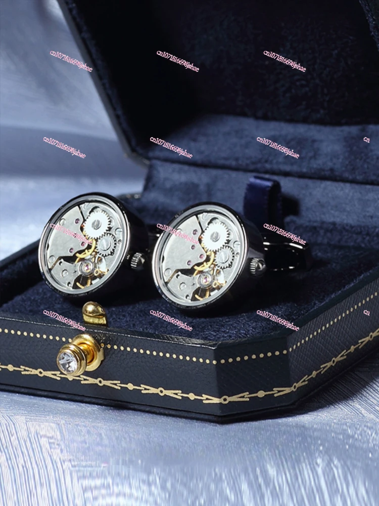 Ограниченные вращающиеся запонки с механическим механизмом мужские скобы для