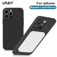 liquid silicone magnetic case for iphone 11 12 mini 13 pro max shockproof phone case for iphone x xs xr 8 plus se 2020 cover