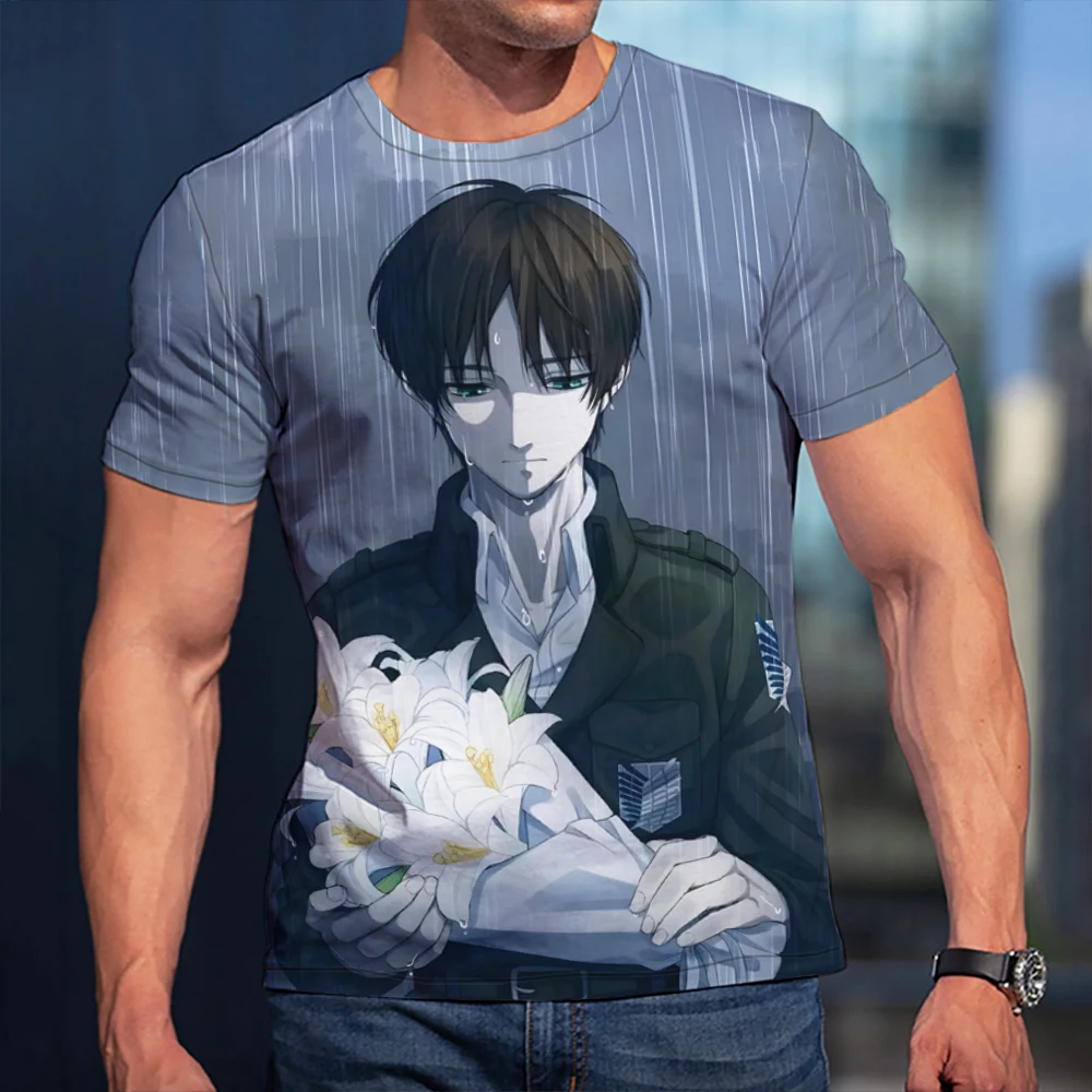 

Anime 3D Print T-shirts Attack On Titan Fashion All-Match Round Neck Comfortable Summer Soft Hot Sale Style Design Handsome Man