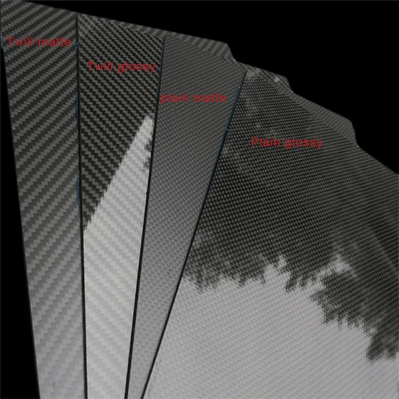 200x250mm Full 3K Carbon Fiber Plate Sheet High Strength Board Panel Thickness 0.5mm 1mm 1.5mm 2mm 2.5mm 3mm 4mm 5mm 6mm
