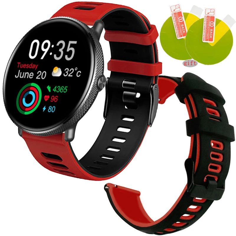 

Soft Silicone Strap For Zeblaze GTR 3 Pro Smart watch band Bracelet For Zeblaze GTR 3Pro Screen Protector film Accessories