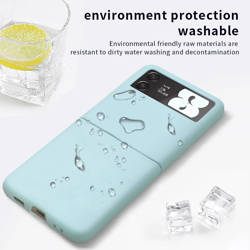 

New Matte Feel Siamese Protective Phone Cover On For Samsung Galaxy Z Flip 3 5G ZFLIP 3 Zflip3 Flip3 2021 Anti-Fall Back Case