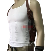 outdoor sports general cs game underarm shooter cover brown head leather single shoulder belt hidden plain clothes quick pull co