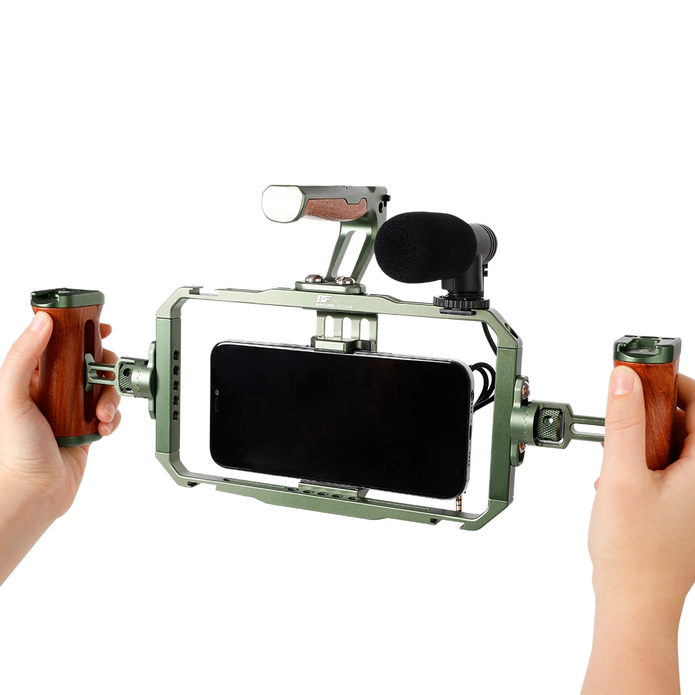 

Universal Phone Video Rig Kit with Handles, Aluminum Handheld Stabilizer for Other Android
