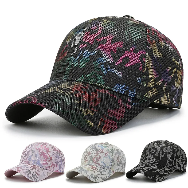 

New Graffiti Baseball Cap Men Women Summer Outdoor Shade Breathable Camouflage Mesh Peaked Caps Sunscreen Hats Gorras Hombre