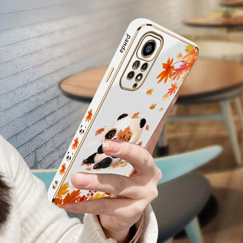 Чехол для телефона Note 11 с Кленовым листом пандой роскошный чехол покрытием Xiaomi
