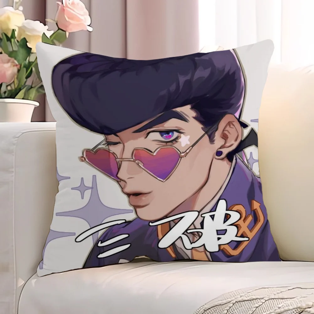 Декоративный чехол для подушки J-JoJo's невероятные приключения 45x45 см
