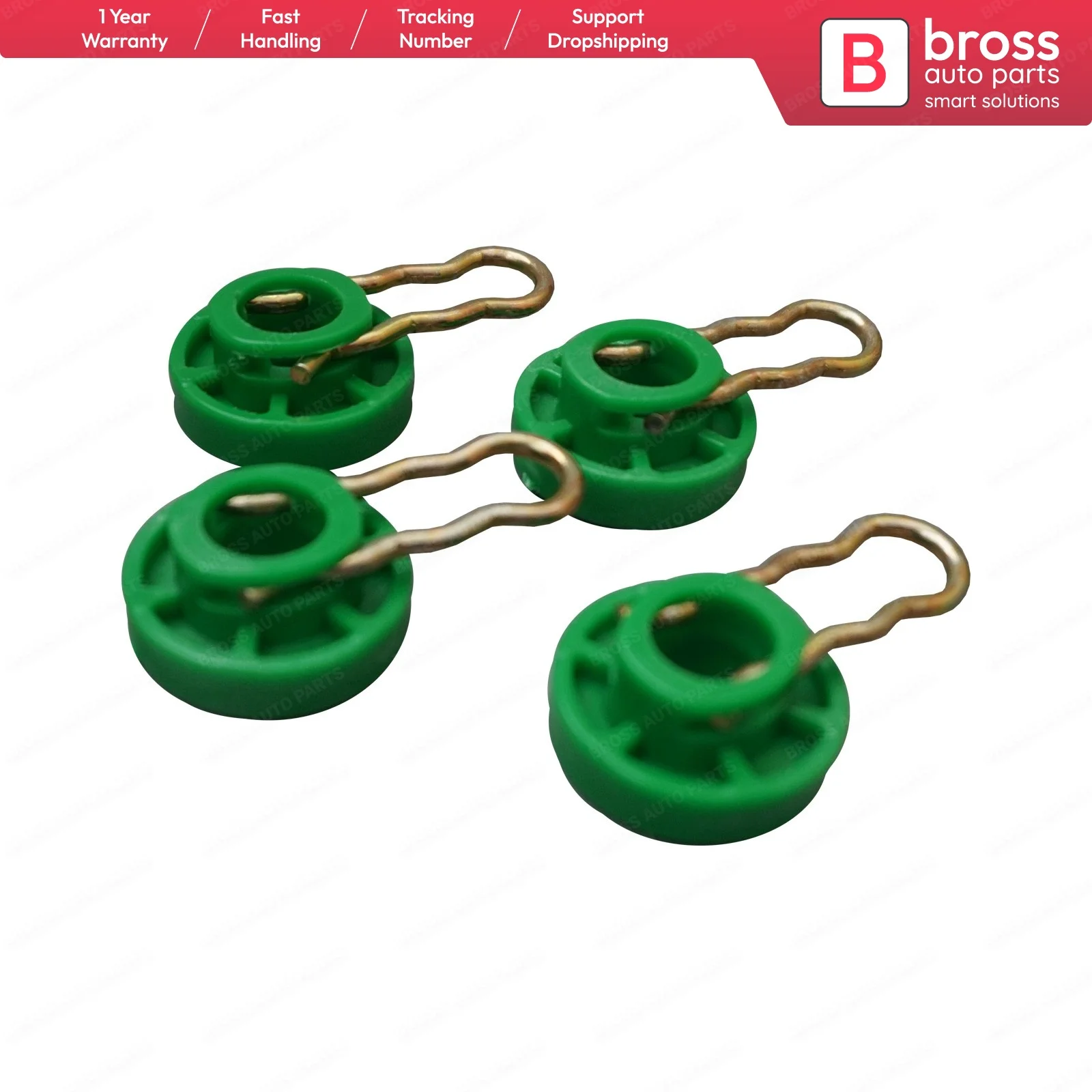

Bross Auto Parts BWR5174 4 Sets Power Window Regulator Roller Retainer Clips 4493433-93246015715 For Saab Volvo Ship From Turkey