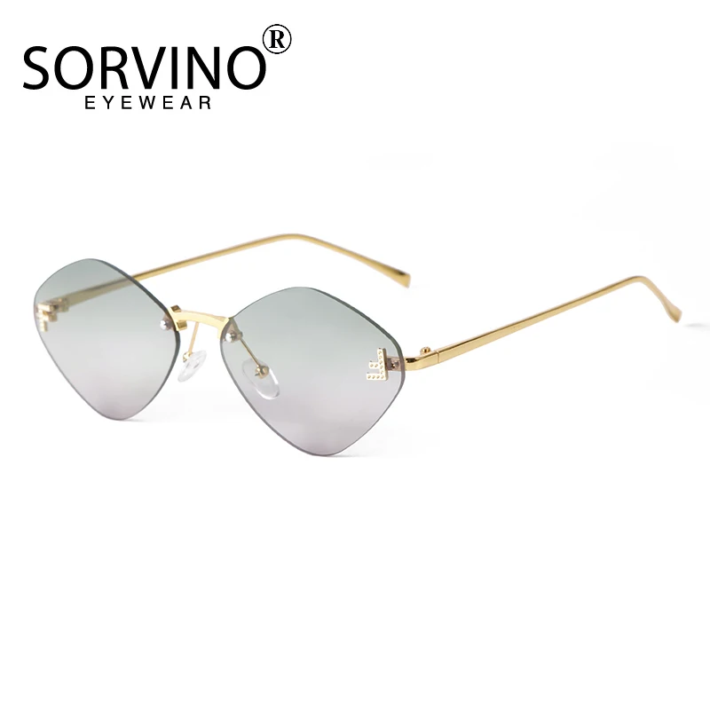 Женские солнцезащитные очки без оправы SORVINO с градиентом и металлической оправой
