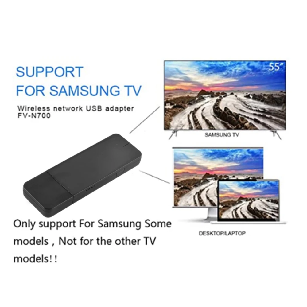 

Мини-адаптер USB WLAN Lan для Smart TV Samsung WIS12ABGNX WIS09ABGN, 300 Мбит/с, Wi-Fi адаптер для ноутбука, ПК, Wi-Fi аудиоресивер