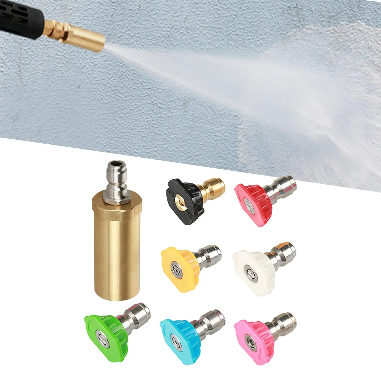 

Brass Pressure Washer Nozzle with 7 Spray NozzleKit
