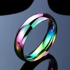 Простые Модные Стильные гладкие кольца из нержавеющей стали, Классические Золотые кольца для пар для женщин и мужчин, свадебные ювелирные изделия для помолвки