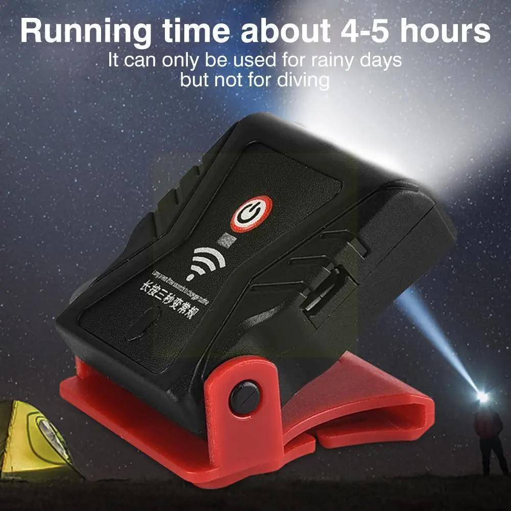 

Led Sensor Cap Light Outdoor Headlight Multifunction Cap Clip Rechargeable Light Headlamp Outdoor Flashlight Hat On Mini A7f7